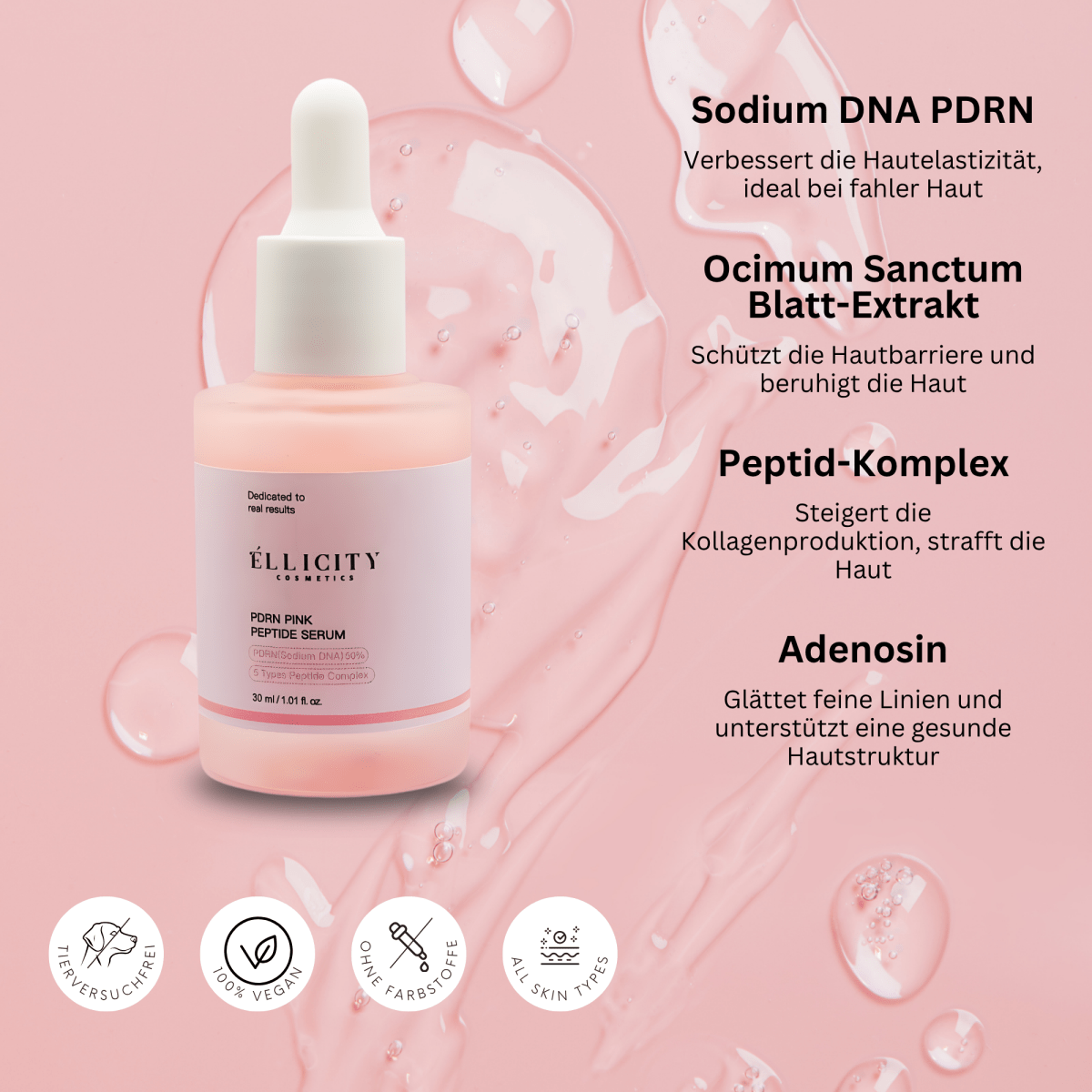 Korean Pink Peptide Serum I Regenerierend. Straffend. Strahlend – für neue Elastizität und jugendlichen Glow